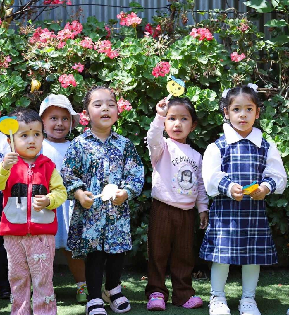 Children playing with blocks